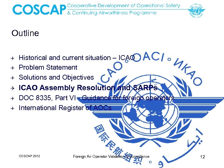 Outline Q Historical and current situation – ICAO Problem Statement Solutions and Objectives Q