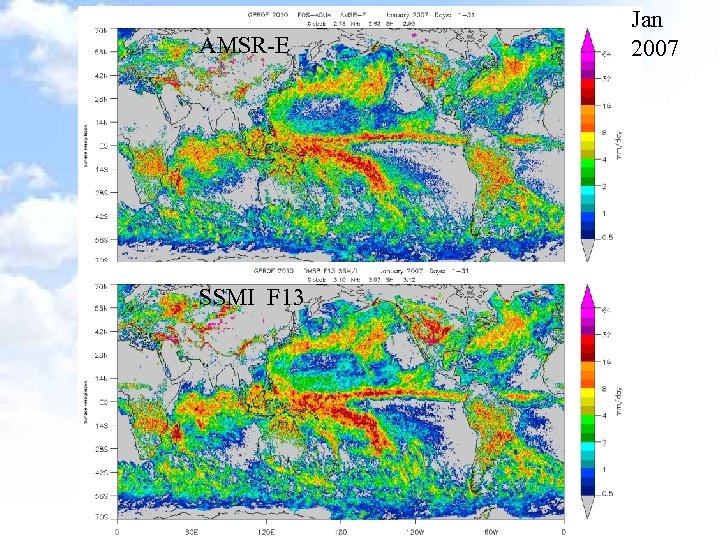 AMSR-E SSMI F 13 Jan 2007 