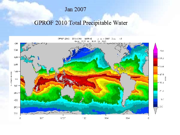 Jan 2007 GPROF 2010 Total Precipitable Water 