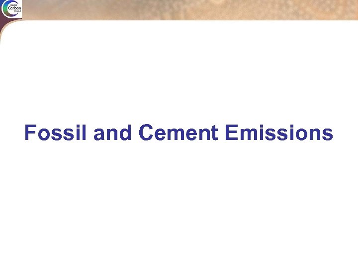 Fossil and Cement Emissions 