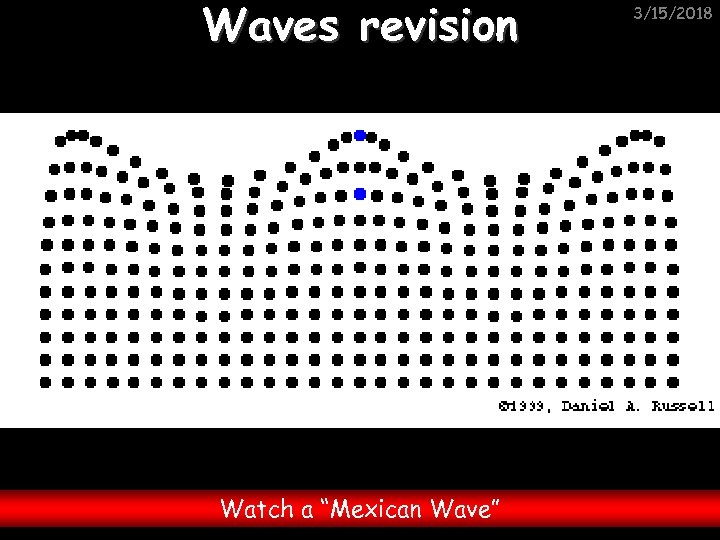 Waves revision Watch a “Mexican Wave” 3/15/2018 