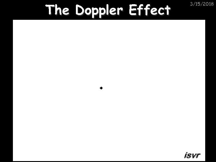 The Doppler Effect 3/15/2018 