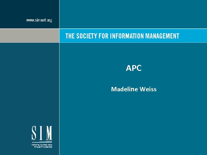 APC Madeline Weiss 