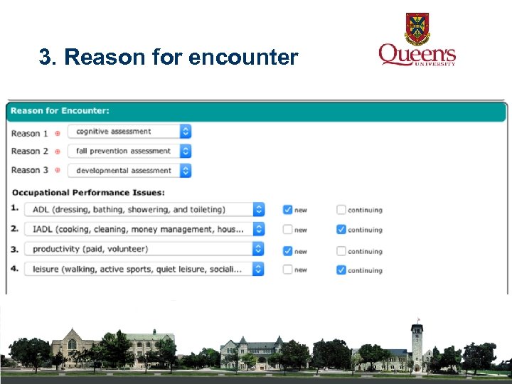 3. Reason for encounter 