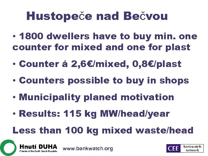 Hustopeče nad Bečvou • 1800 dwellers have to buy min. one counter for mixed