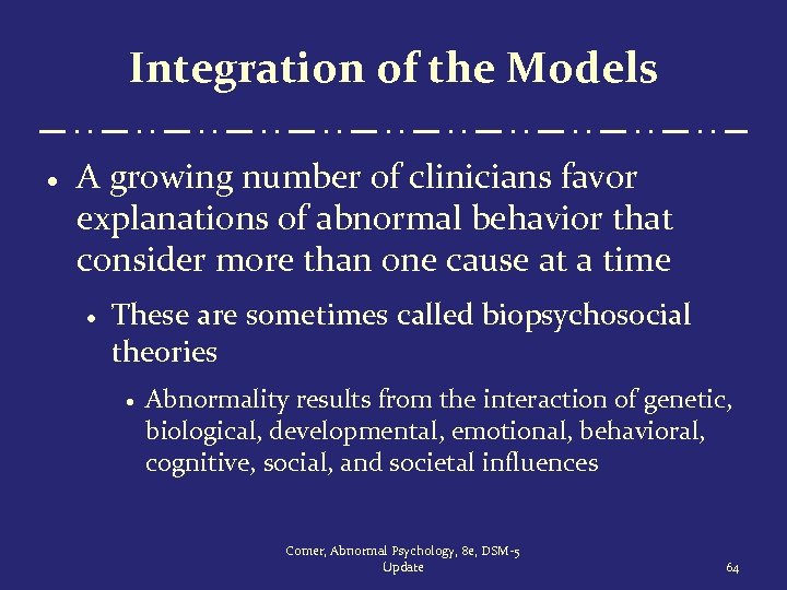 Integration of the Models · A growing number of clinicians favor explanations of abnormal