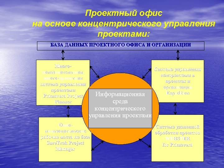 Проектный офис на основе концентрического управления проектами: БАЗА ДАННЫХ ПРОЕКТНОГО ОФИСА И ОРГАНИЗАЦИИ Многопользовательская,