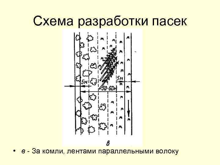 Схема разработки пасеки харвестером