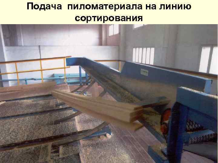 Подача пиломатериала на линию сортирования 