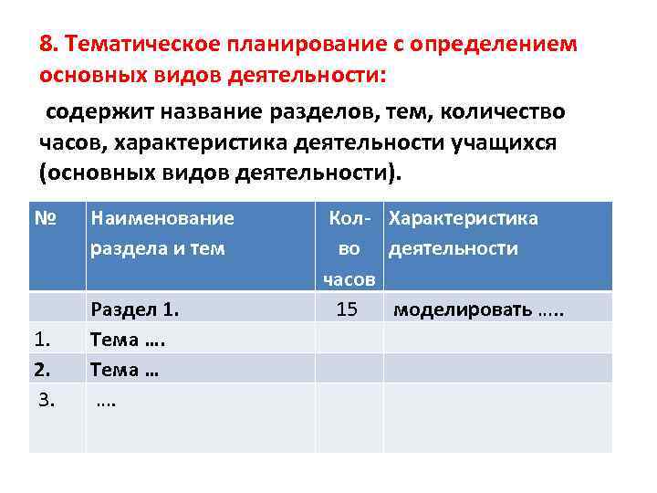 Определение коммерческой торговой деятельности содержится. КТП характеристику деятельности обучающихся.