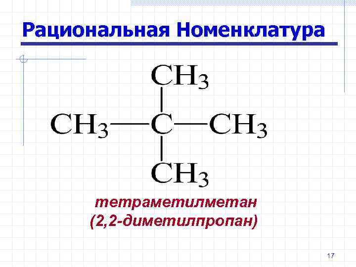 Назовите алкан по рациональной номенклатуре