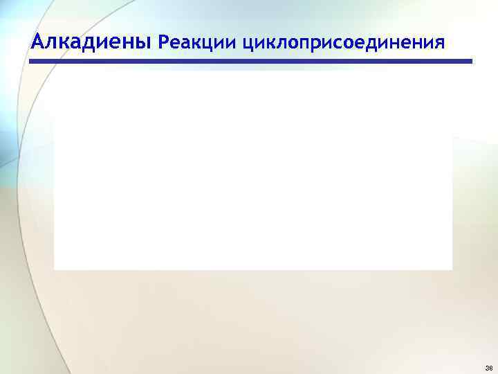 Алкадиены Реакции циклоприсоединения 38 