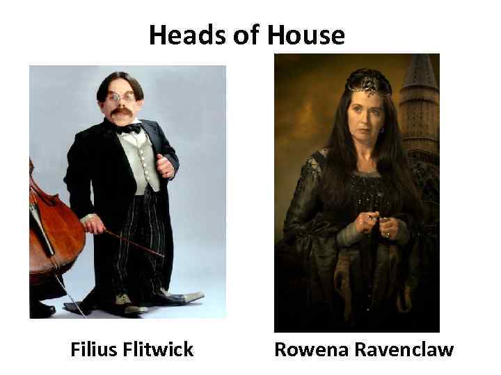 Heads of House Filius Flitwick Rowena Ravenclaw 