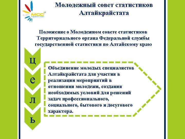 Молодежный совет статистиков Алтайкрайстата Положение о Молодежном совете статистиков Территориального органа Федеральной службы государственной