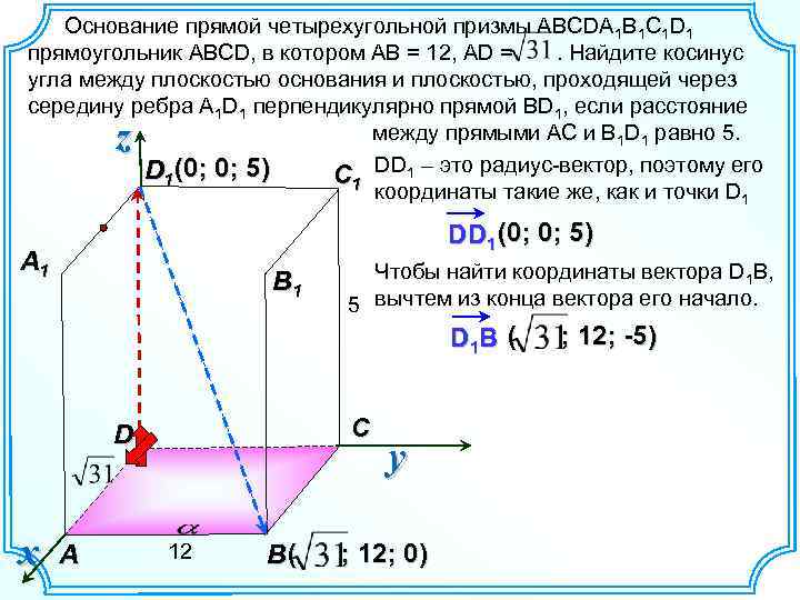 Через вершины а и б прямоугольника. Основание прямой Призмы abcda1b1c1d1. Четырёхугольная Призма abcda1b1c1d1. Основание прямой четырехугольной Призмы abcda1b1c1d1 прямоугольник. Основанием прямой четырехугольной Призмы abcda1b1c1d1 является квадрат ABCD.