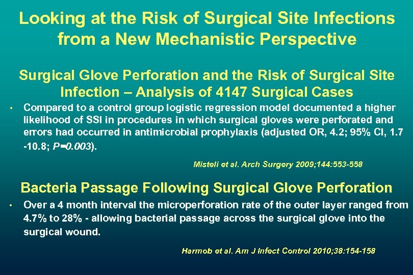 Looking at the Risk of Surgical Site Infections from a New Mechanistic Perspective Surgical