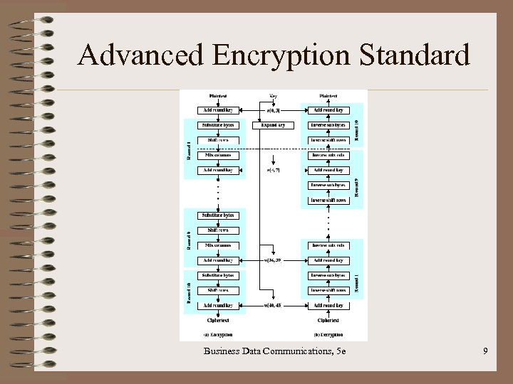 Advanced Encryption Standard Business Data Communications, 5 e 9 