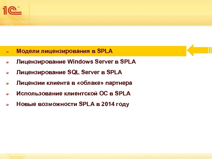 Модели лицензирования в SPLA Лицензирование Windows Server в SPLA Лицензирование SQL Server в SPLA
