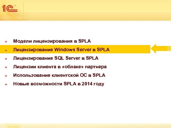 Модели лицензирования в SPLA Лицензирование Windows Server в SPLA Лицензирование SQL Server в SPLA