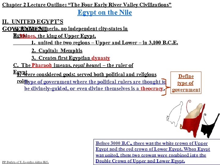 Chapter 2 Lecture Outline: “The Four Early River Valley Civilizations” Egypt on the Nile