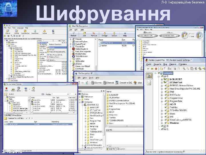 Л-9 Інформаційна безпека Шифрування Програми для запобігання несанкціонованому доступу до конфіденційної інформації : програми