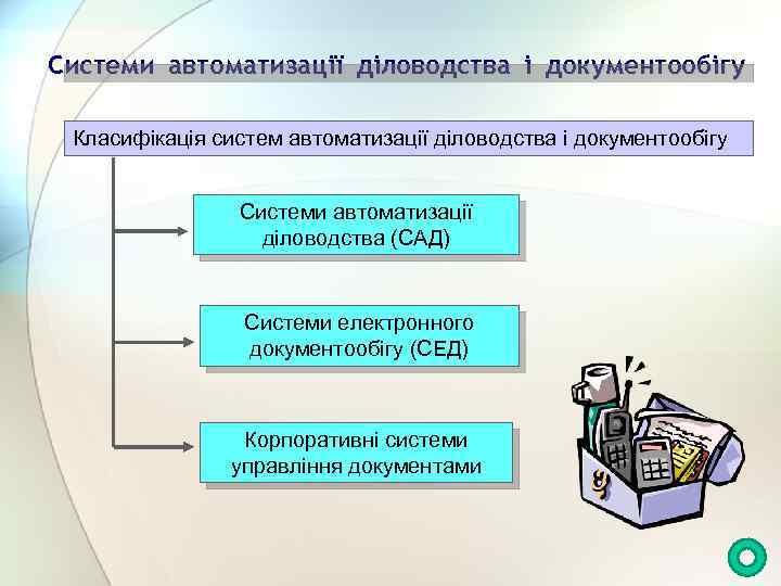 Системи автоматизації діловодства і документообігу Класифікація систем автоматизації діловодства і документообігу Системи автоматизації діловодства