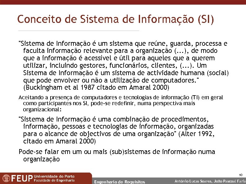 Conceito de Sistema de Informação (SI) 