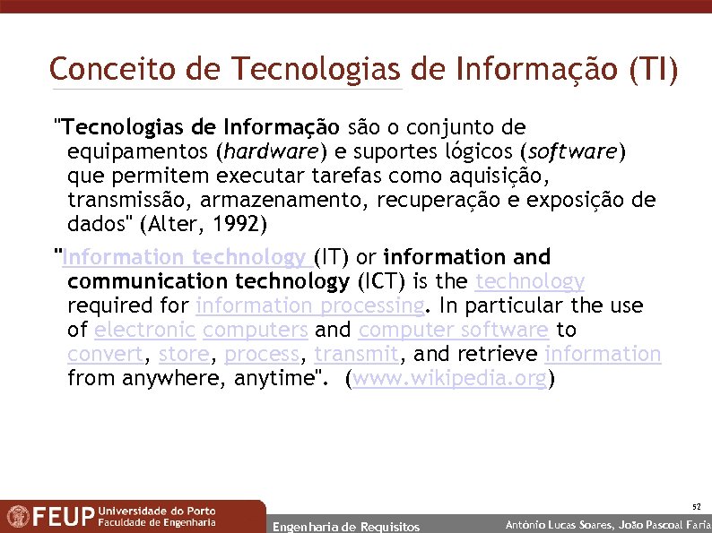 Conceito de Tecnologias de Informação (TI) 