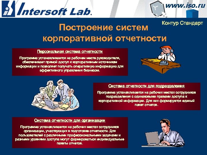 Контур Стандарт Построение систем корпоративной отчетности Персональная система отчетности Программа устанавливается на рабочем месте