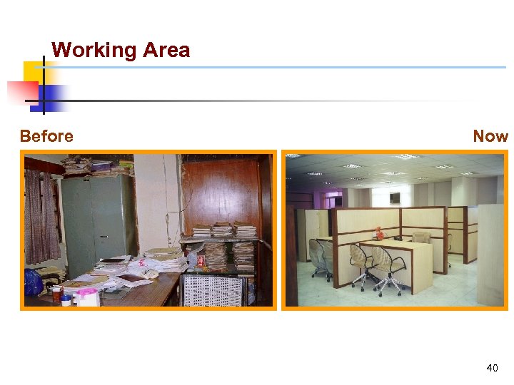 Working Area Before Now 40 
