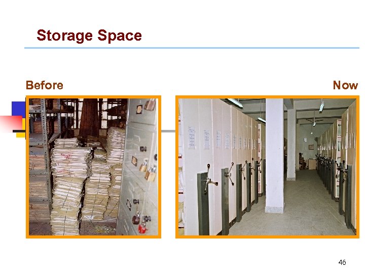 Storage Space Before Now 46 