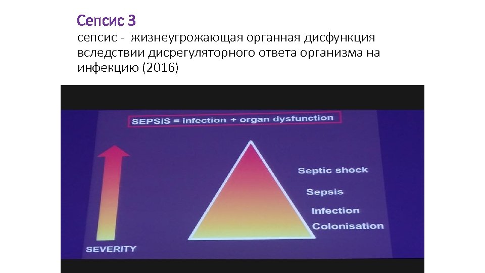 Сепсис 3 сепсис - жизнеугрожающая органная дисфункция вследствии дисрегуляторного ответа организма на инфекцию (2016)