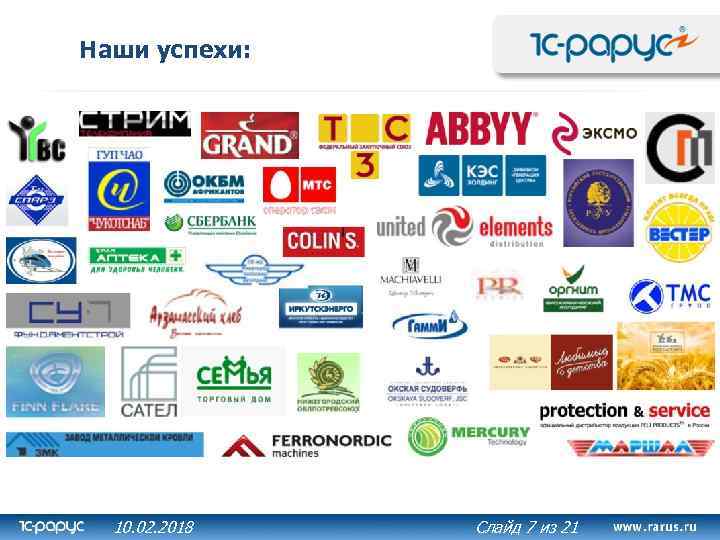 Наши успехи: 10. 02. 2018 21 Слайд 7 из 26 