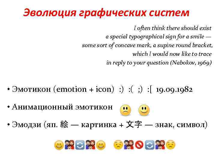 Эволюция графических систем I often think there should exist a special typographical sign for