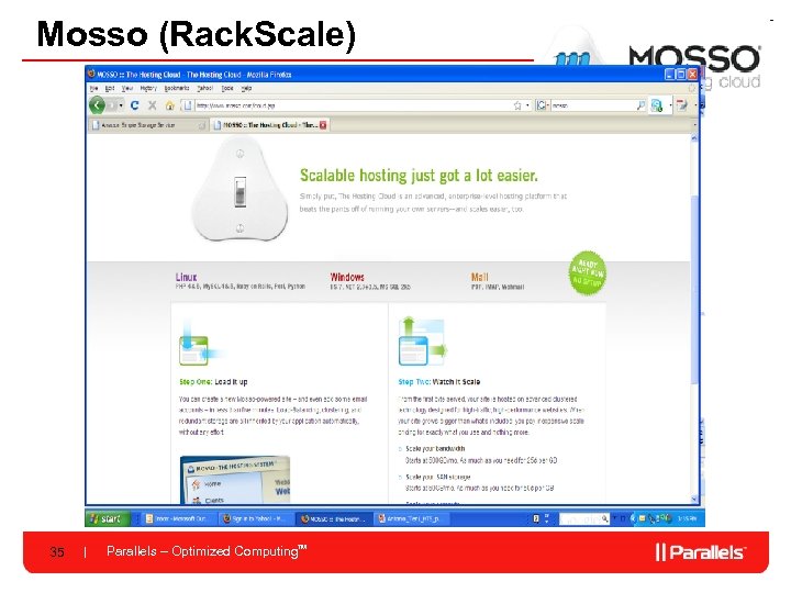Mosso (Rack. Scale) 35 Parallels – Optimized Computing. TM 