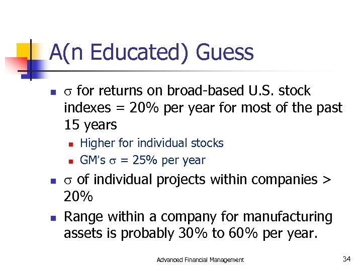 Real Options Advance Valuation Techniques What Is