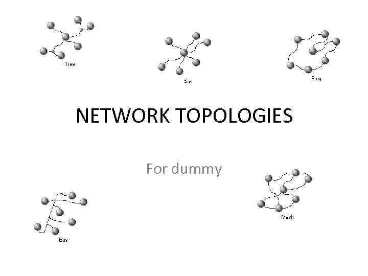 NETWORK TOPOLOGIES For dummy 