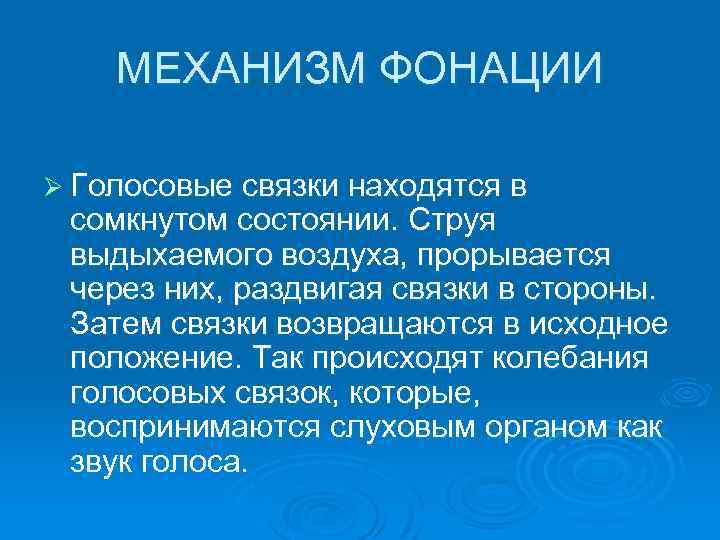 Фонация звука