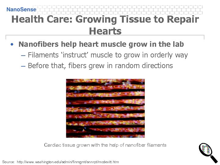 Health Care: Growing Tissue to Repair Hearts • Nanofibers help heart muscle grow in