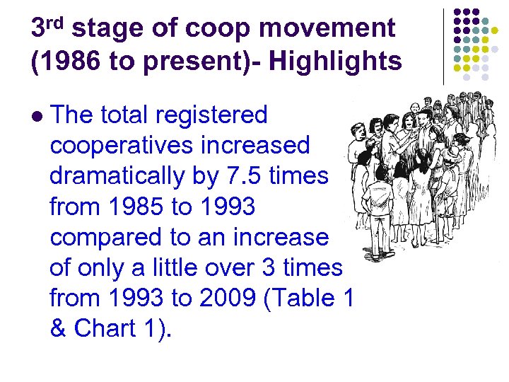 3 rd stage of coop movement (1986 to present)- Highlights l The total registered