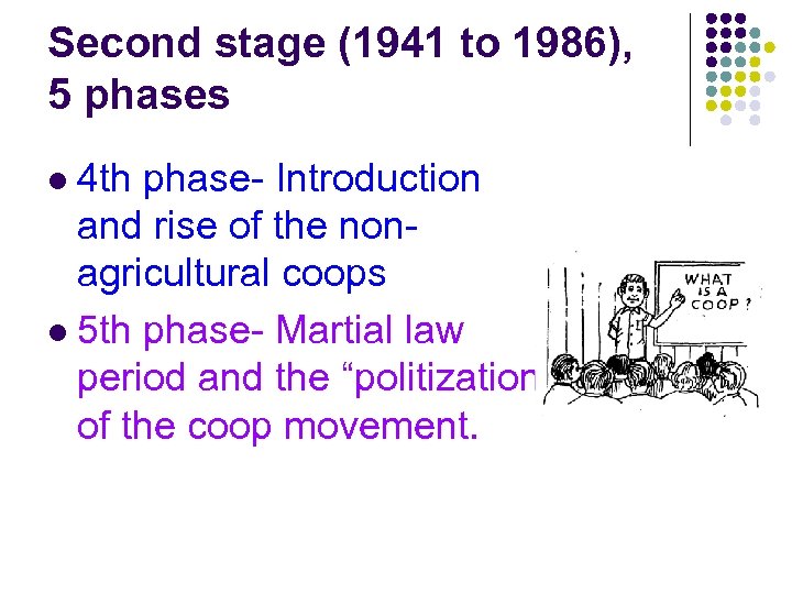 Second stage (1941 to 1986), 5 phases 4 th phase- Introduction and rise of