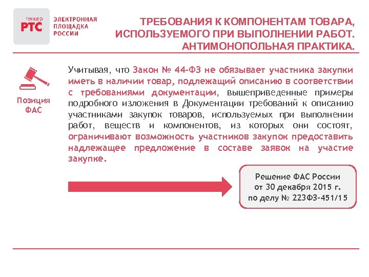 Характеристики объекта закупки 44 фз