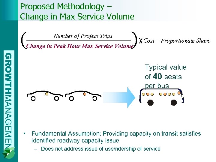 Proposed Methodology – Change in Max Service Volume Number of Project Trips Change in