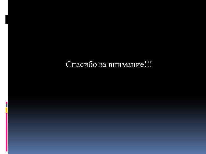 Спасибо за внимание!!! 