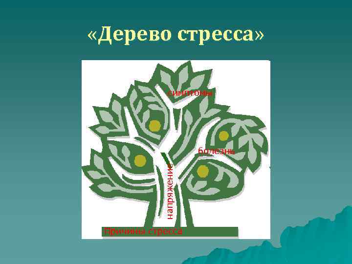  «Дерево стресса» симптомы напряжение болезнь Причины стресса 
