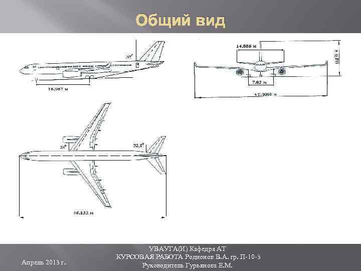 Общий вид Апрель 2013 г. УВАУГА(И) Кафедра АТ КУРСОВАЯ РАБОТА Родионов В. А. гр.