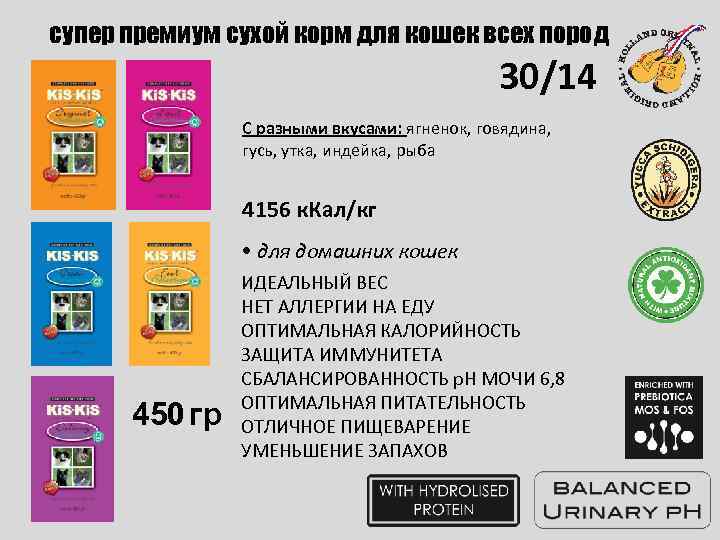 cупер премиум сухой корм для кошек всех пород 30/14 С разными вкусами: ягненок, говядина,