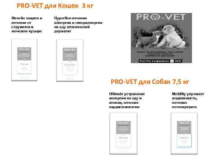 PRO-VET для Кошек 3 кг Struvite защита и лечение от струвитов в мочевом пузыре