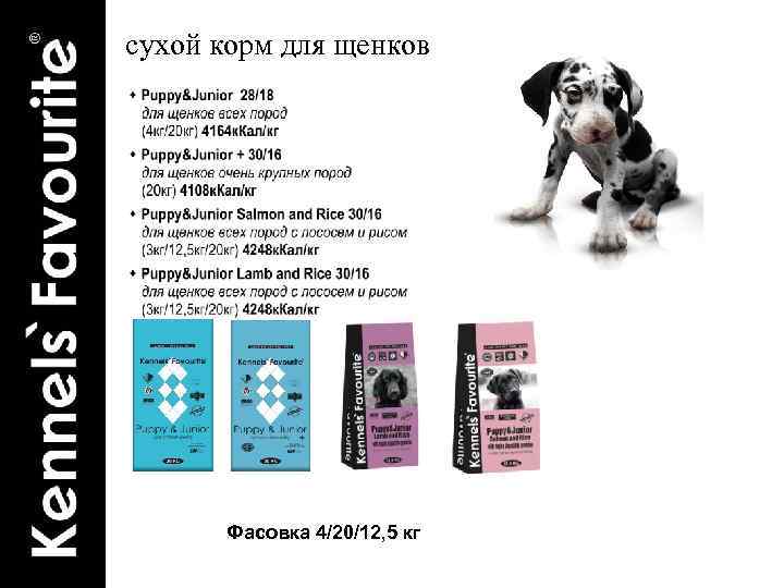 сухой корм для щенков Фасовка 4/20/12, 5 кг 