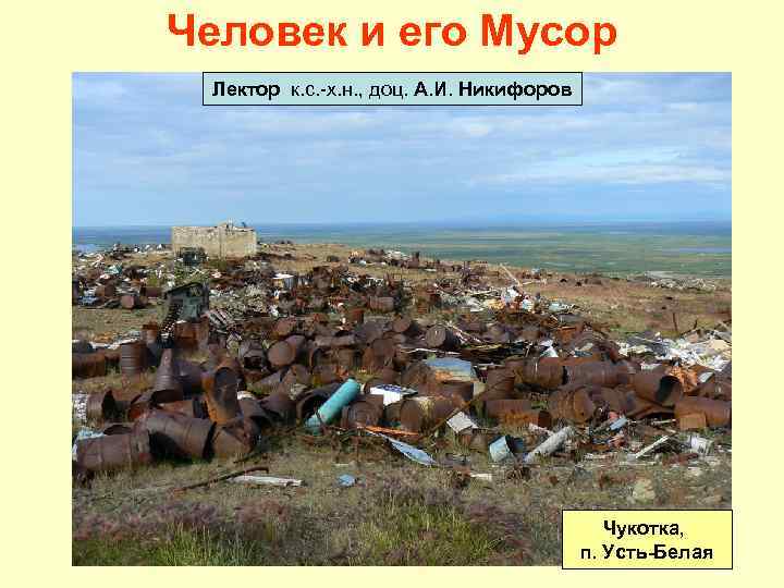 Человек и его Мусор Лектор к. с. -х. н. , доц. А. И. Никифоров